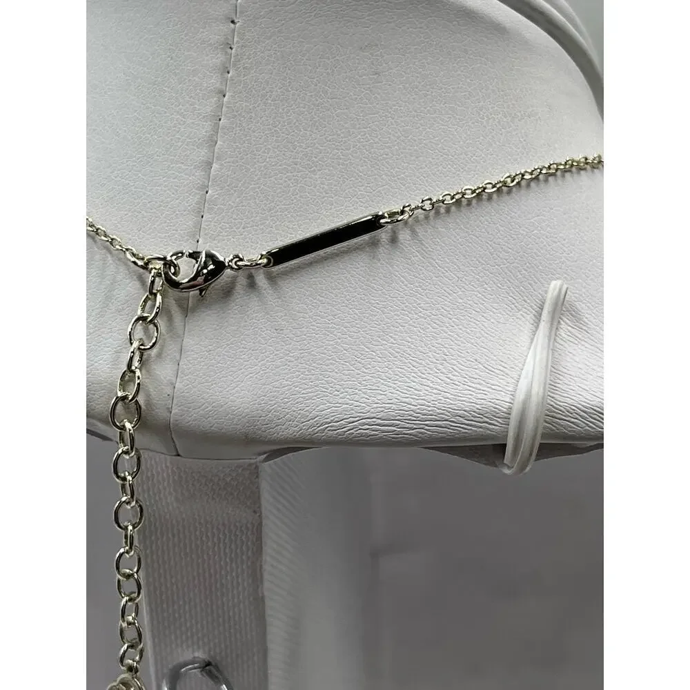 Kendra Scott Gold Plated Elisa Pendant Necklace‎ in Slate Gray Glass Illuision - Picture 13 of 14